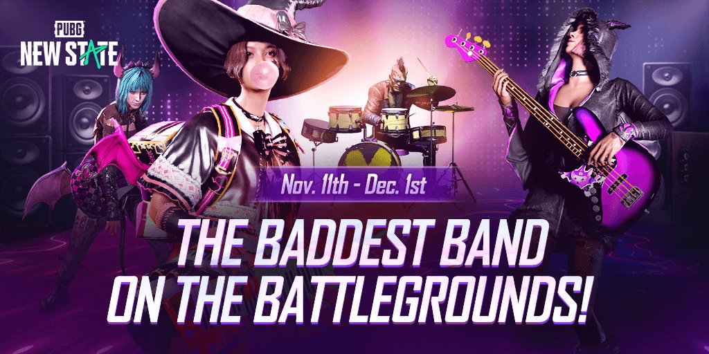 shieldwarrioryt's tweet photo. New Arrival: Costume Play Band
Show us your favorite look and jam with friends on the Battlegrounds!

https://t.co/ynnOd5q4GQ

#pubgnewstate #nextgenbattleroyale #newstatecrate https://t.co/Ga352eXuHU