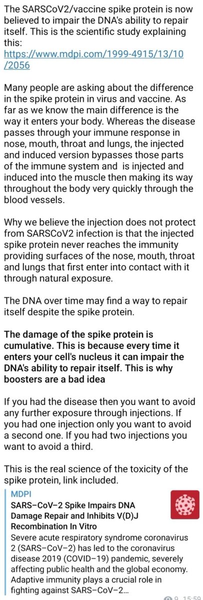 @annabeth9691 @sweetrosethorn @Preciou20225606 They said it's all planned. I'm beginning to believe them.I read an article about the 1st autopsy on a vaxxed person and it showed spike protein in every organ.This report explains why from Department of Molecular Biosciences, Sweden.Extract/link in pic.Vax doesn't work.