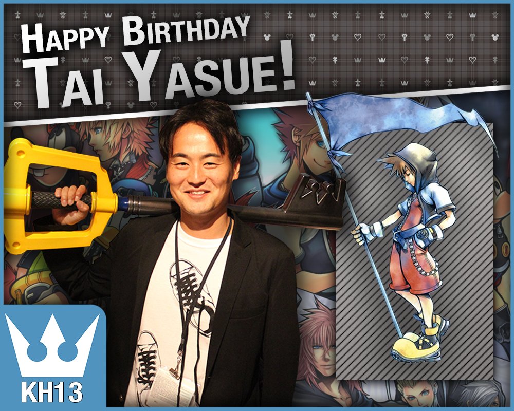 KH13com's tweet photo. #BDayKH

Happy 45th Birthday to Tai Yasue!  He has been the co-director for most of the Kingdom Hearts series!  Thank you for all your contributions!!

https://t.co/TeKKCZ9ESQ
https://t.co/o18w7EFihz https://t.co/tZw78fH12P