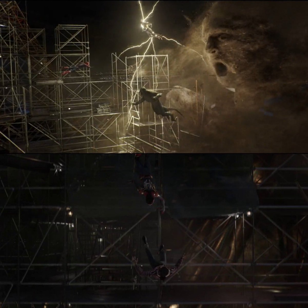 CerebrosG's tweet photo. ¿Recuerdan que en todas las fotografías filtradas de Tobey Maguire y Andrew Garfield estaban estos andamios? https://t.co/pQQzS5yBcY