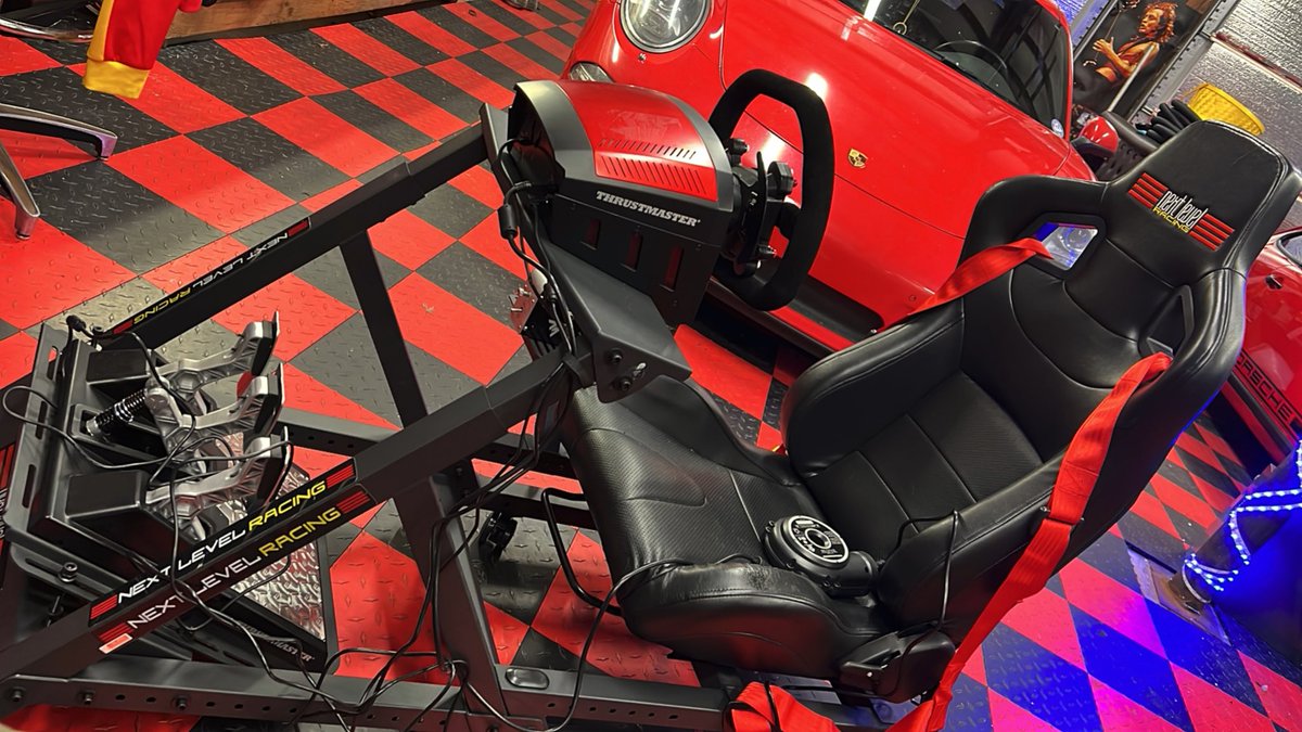 johniwanna's tweet photo. I’m going live on #therealjohniwanna @twitch to finish my @TMThrustmaster @nextlvlracing #racingsim come hang out in the #johniwannagarage and keep an old man company. https://t.co/xtX7BUaZjj