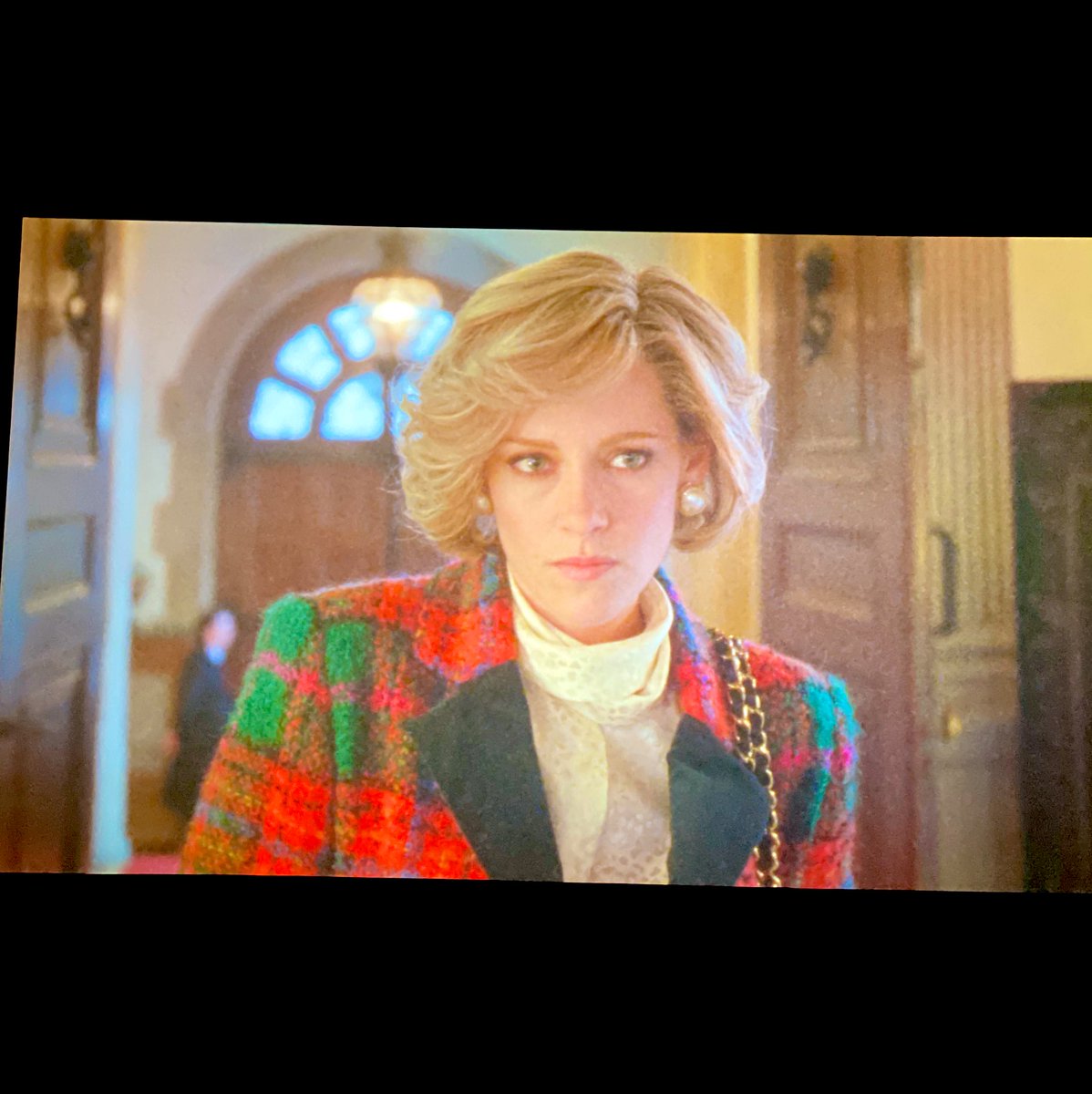 Deebar7's tweet photo. Got the 3rd vaccine to be comfortable enough to brave the movie theaters (haven’t been in over 2 years) for #Spencer absofreakinglutely WORTH IT! Watched it twice so far. ‘Twas a gift to watch my fave Kristen play my mom’s icon, whom to this day she honors by getting her haircut. https://t.co/yd8csOdlfz