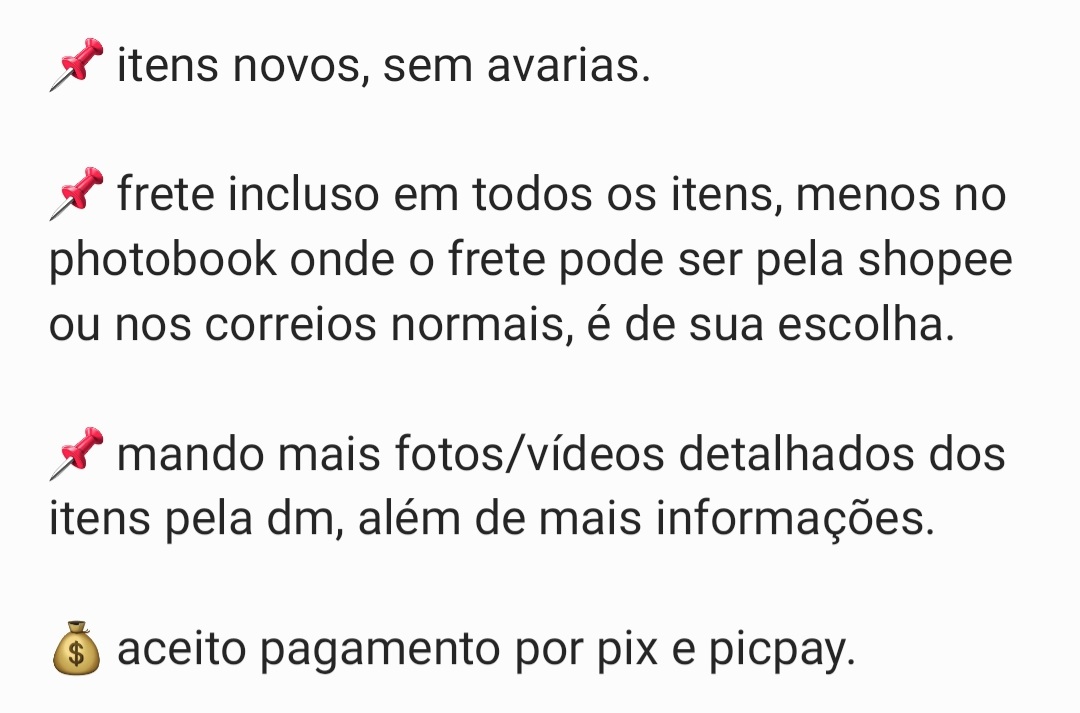 vendabts's tweet photo. [VENDA/VENDO] 

BTS - Winter Package 2021 ☃️

Photobook - R$190,00 + frete
Caixinha - R$15,00
Photocard Namjoon - R$220,00 
Kit membro (photo stand + boneco de neve + 4×6 photo) - R$70,00 (cada)
Mini pôster - R$40,00
Photosticker - R$40,00

- mais explicações na imagem abaixo ↓ https://t.co/utfPaG3FNc