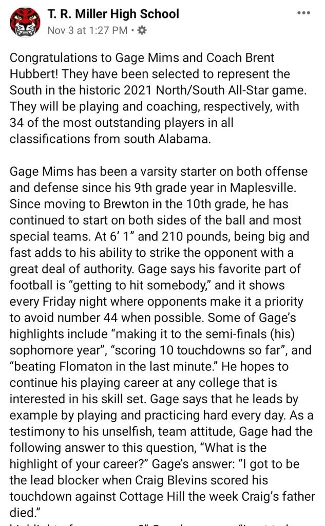 Gmims_44's tweet photo. Thankful to be picked to play in Alabama North/South All Star Week! https://t.co/NpoWxASN1K
