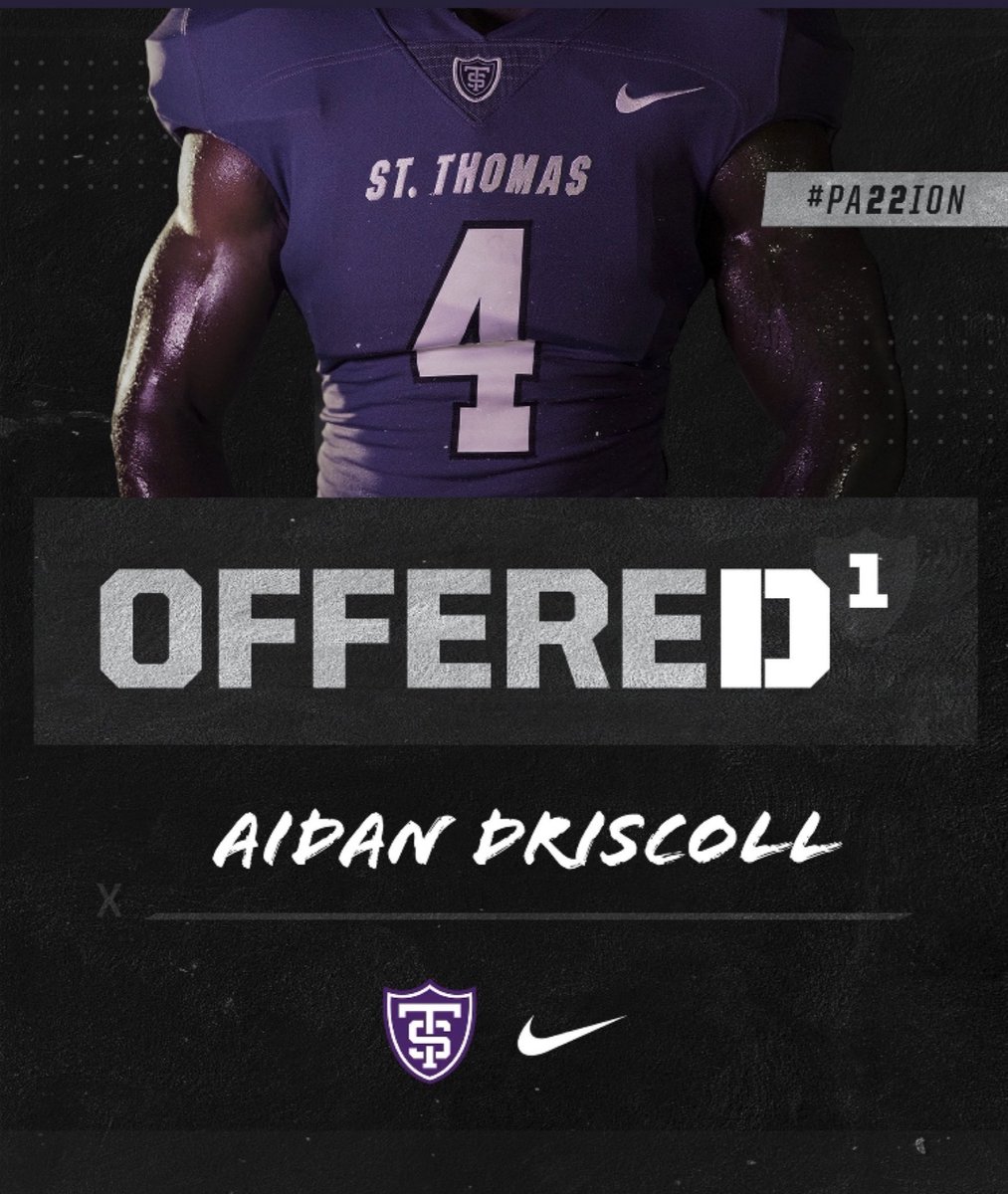 Excited to receive an offer from The University of St. Thomas!! #RollToms <a href="/UST_Football/">St. Thomas Football</a> <a href="/USTrecruiting/">UST Recruiting News</a> <a href="/douglichten/">Doug Lichtenberger</a> <a href="/Coach_Caruso/">Coach Glenn Caruso</a>