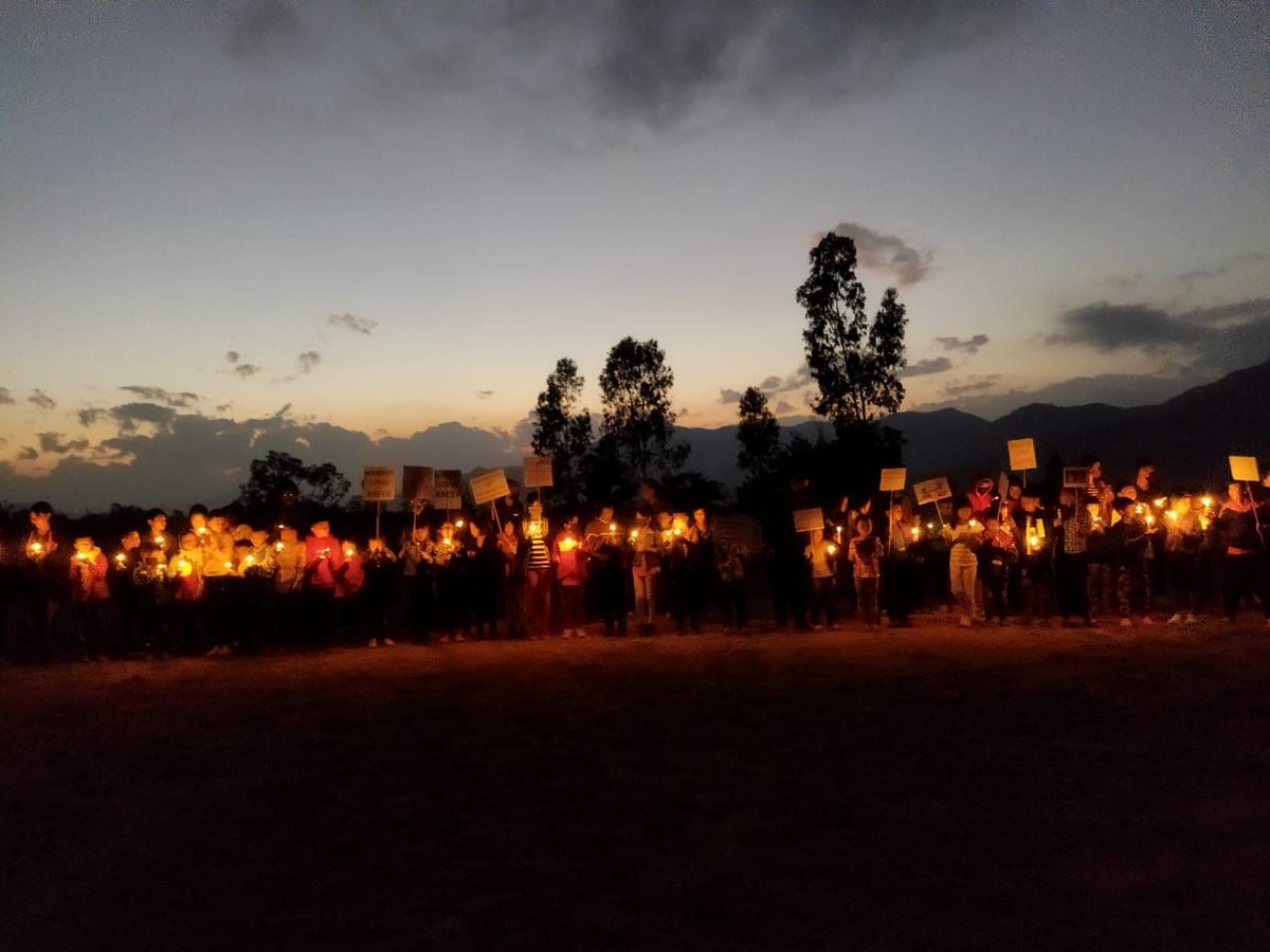 neeraj_rajput's tweet photo. Candle light march held in capital #Imphal and other parts of #Manipur last evening for killing innocent #AbeerTripathi and his mother along with @official_dgar personnel
#ManipurTerrorAttack https://t.co/H7LjZMWBQk