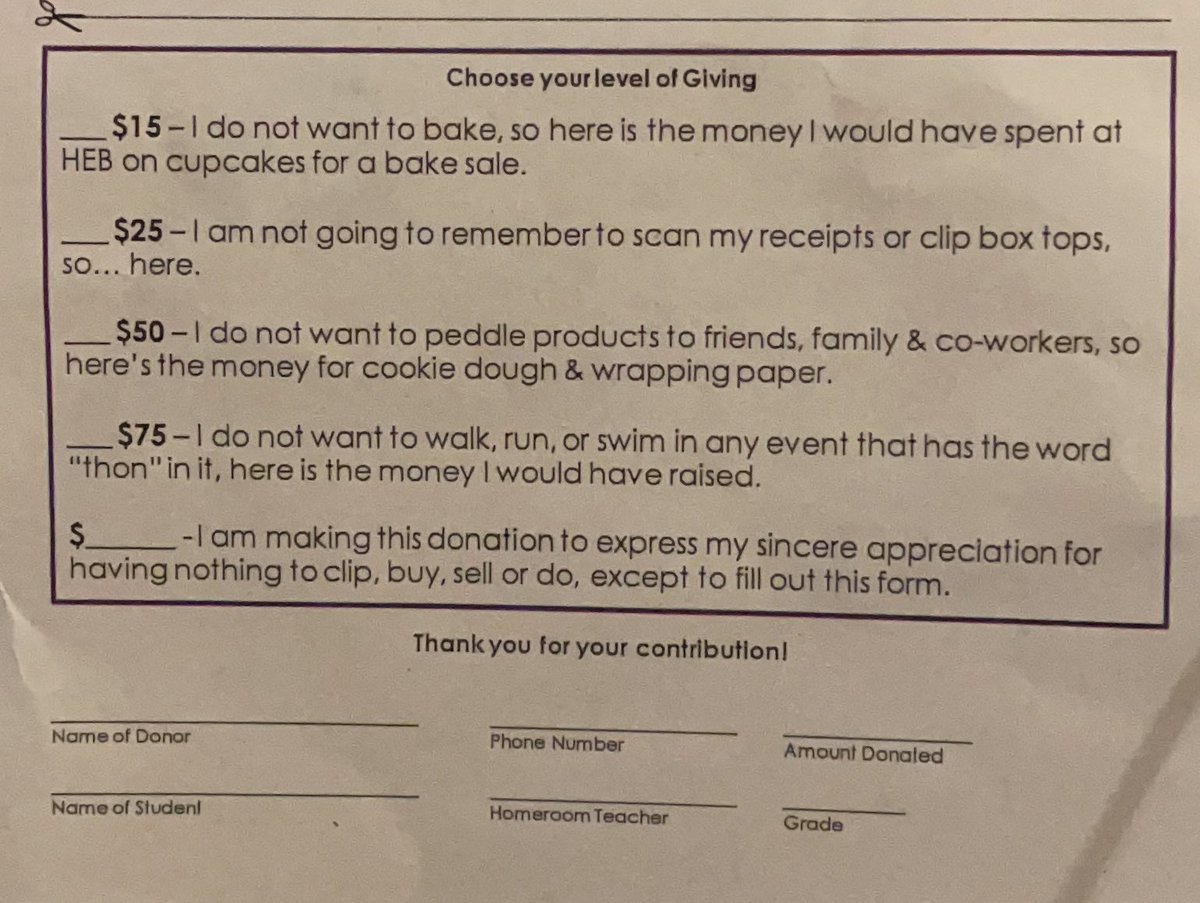 DrChaeEd's tweet photo. My daughter’s school made a fundraiser specifically for people like me, and I’m thankful. 😂😊 https://t.co/S8b8lm2yrj