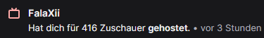 Habe aktuell unfassbar Spaß an Vanguard. Seit ewigen Zeiten mal wieder das Gefühl unbedingt mit den Jungs zocken zu wollen. 😍 Dadurch macht das Streamen natürlich umso mehr Bock! 
Riesen Dank <a href="/FalaXiiFelix/">FalaXii</a> für diesen Host! 🤝 Ich war so sprachlos und hab mich unfassbar gefreut😅