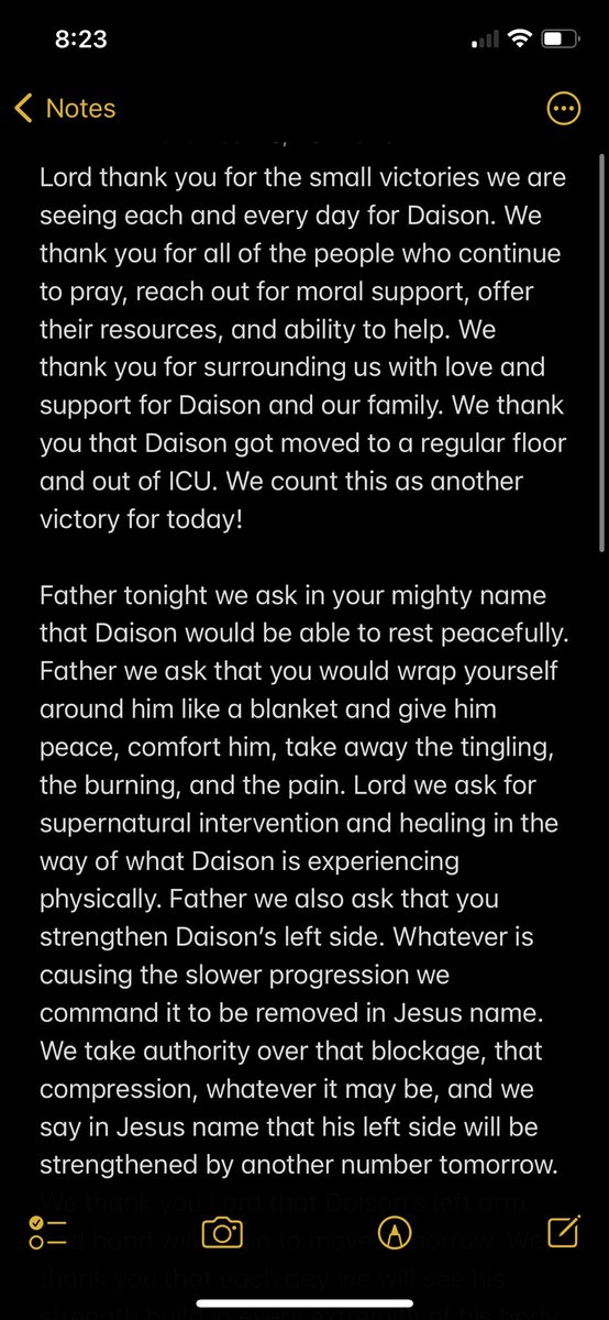 KenSok13's tweet photo. A prayer for @DaisonPursley that my aunt sent to our family! 🙏🏼 https://t.co/zK0yehOKsf