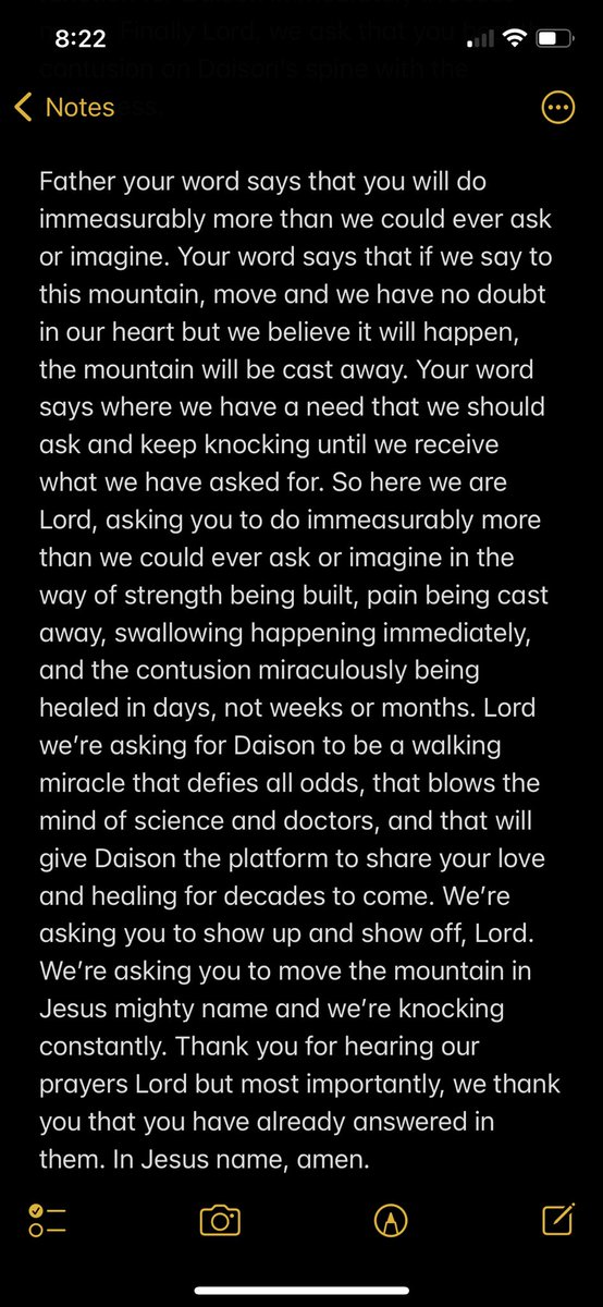 KenSok13's tweet photo. A prayer for @DaisonPursley that my aunt sent to our family! 🙏🏼 https://t.co/zK0yehOKsf