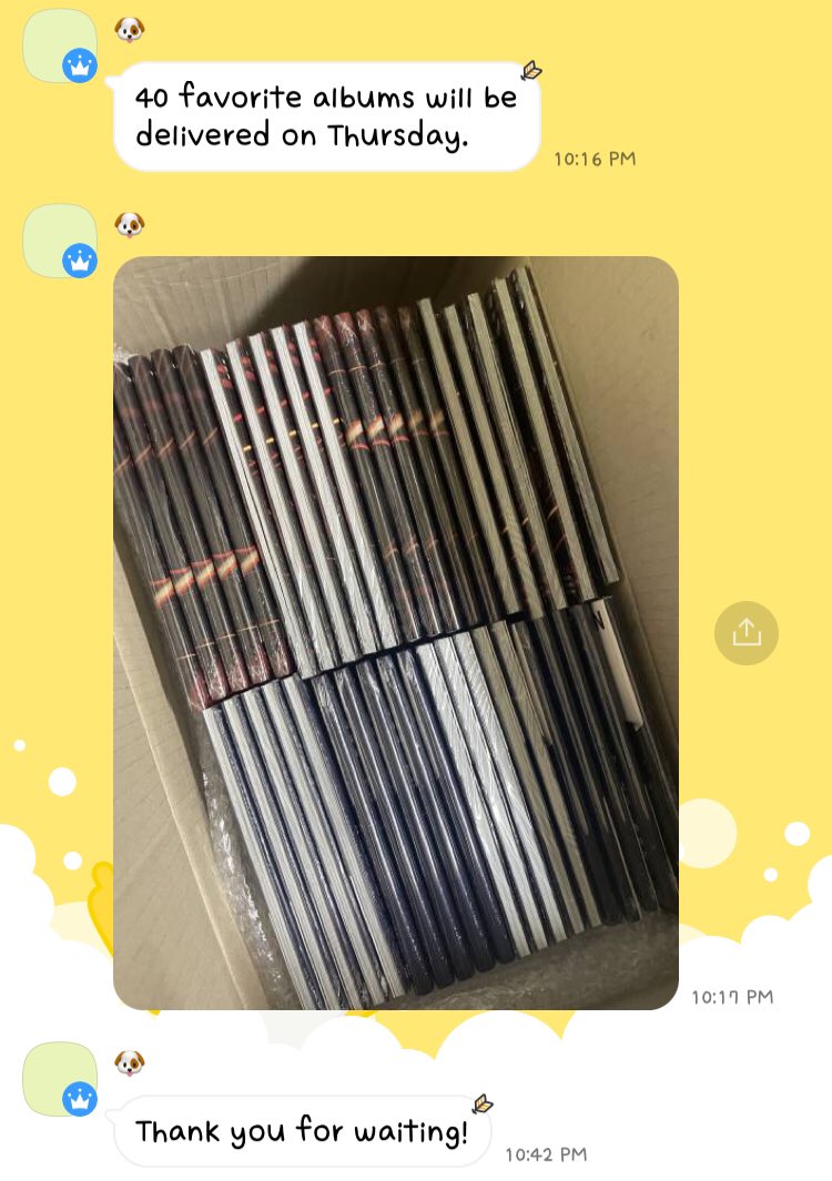 attalunaph's tweet photo. [#ATTA_Update]

shipments will start na po ulit, sorry since we ran out of packing materialsㅠㅠ

Second batch of Favorite will be shipped on Thurs and ipapafollow up ko po yung sticker remaining ver sa supp namin, we’ll open a GO for Universe next week! https://t.co/rKtjEevdZE