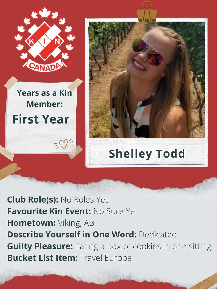 We are excited to introduce you to our newest member who was voted in just last week, meet Shelley! 👏😁 #MeetTheKinette #RedDeerKinettes #RedDeer