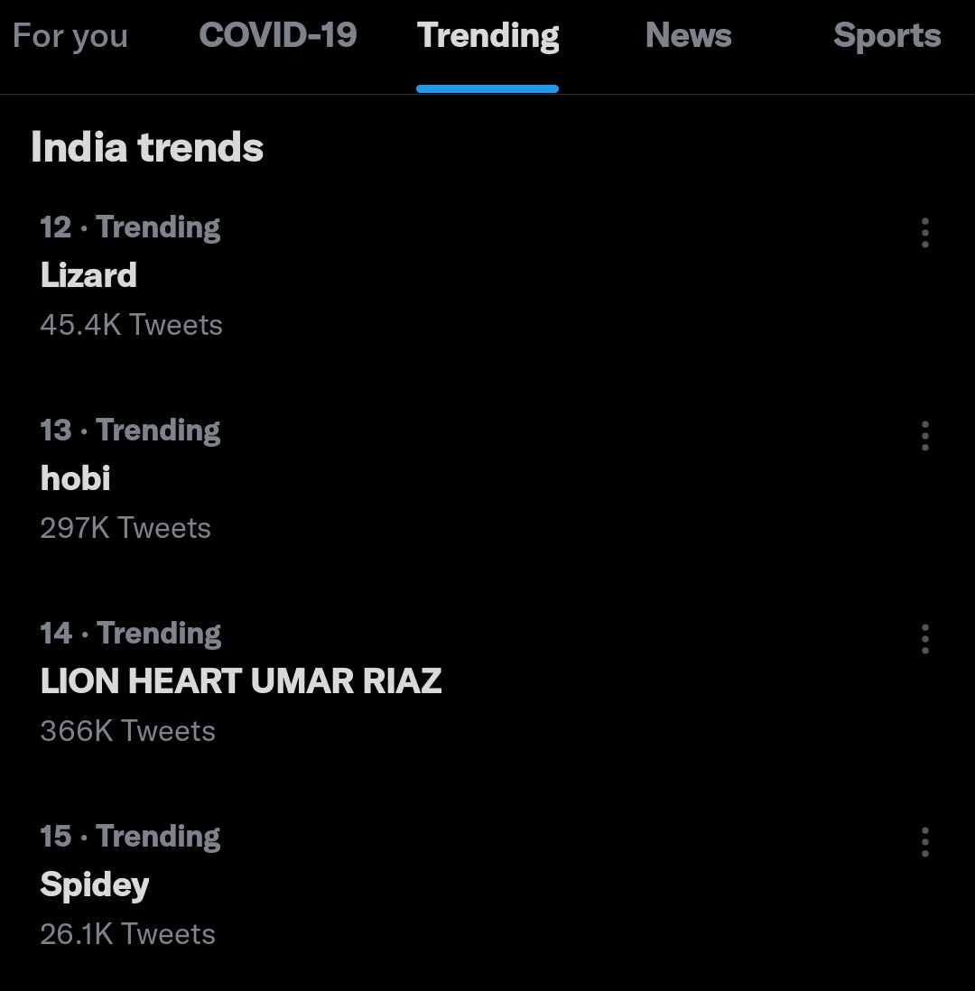 Marvel_Stans's tweet photo. WE ARR DOMINATING INDIAN TWITTER RIGHT NOW 💥🔥

Trending at #1 In India 

#SpiderManNoWayHomeTrailer 
#SpiderManNoWayHome https://t.co/1kgyIpGIcH