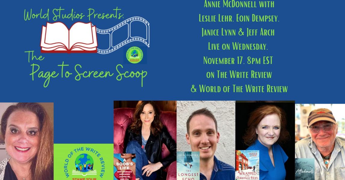 janicelynnbooks's tweet photo. Join us live on Wednesday,
November 17, 8pm EST on The Write Review & World of The Write Review. #WorldStudios #ThePagetoScreenScoop #AnnieMcDonnell #LeslieLehr #EoinDempsey #JaniceLynn #Hallmark #HallmarkMovie #JeffArch @HallmarkPublish @TheWriteReview https://t.co/VDjgPtrLlD