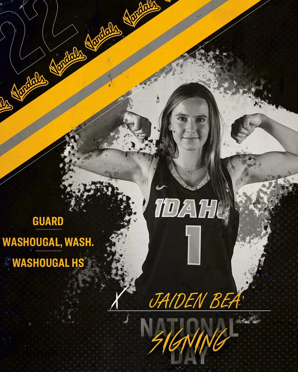 VandalsWBB's tweet photo. It’s finally official for @JaidenBea! The Bea Hive in Moscow just keeps getting stronger 👀 we are so hyped to have you here next year 💛🖤 https://t.co/lM2ZwlTNTW