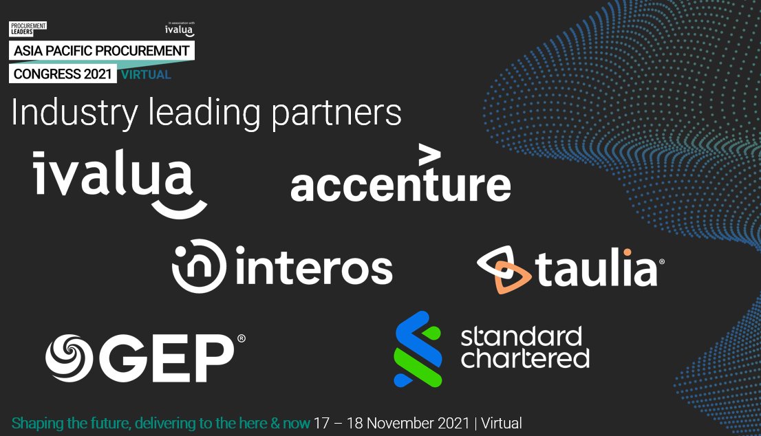 ProcurementLDRS's tweet photo. Thanks to our #PLAPPC partners @ivalua @accenture @stanchart @gep_worldwide @taulia @interosinc  - learn more about their services here https://t.co/vcjkO1lbN9 https://t.co/YzlskZqo7t