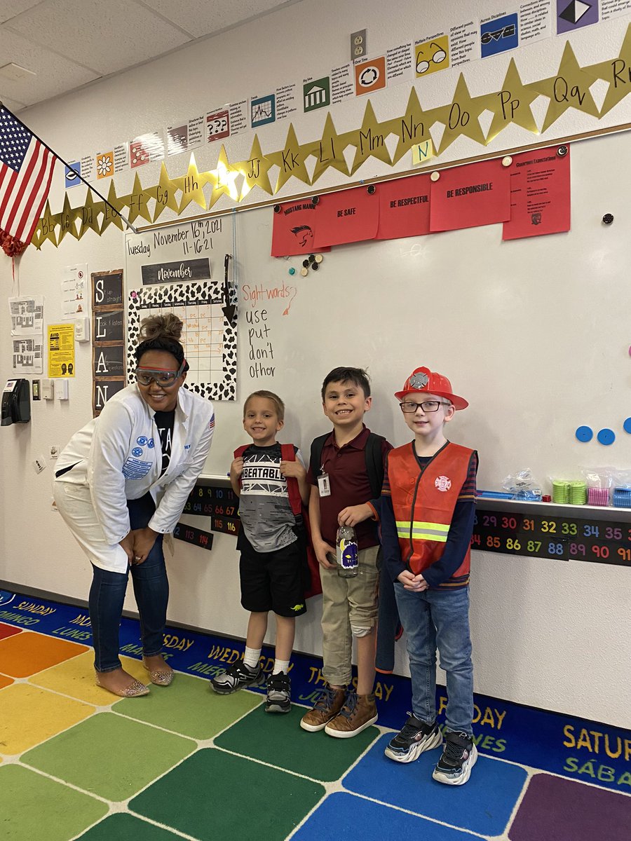 Dress as what you want to be
A scientist
A pro basketball player
A teacher
A fireman
❤️❤️❤️<a href="/semustangpride/">Sinclair Elementary</a> <a href="/ECISDtweets/">East Central ISD</a> #careerday