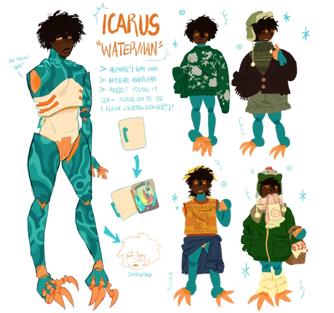 Ocean's Iliad ref sheets TAKE EM 😁🌀 They've been done for days but I'm too embarrassed to show 