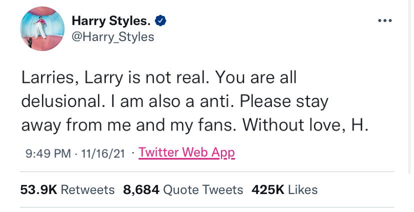 belovedhry's tweet photo. oh no harry tweeted. https://t.co/kOSFX6x7gp