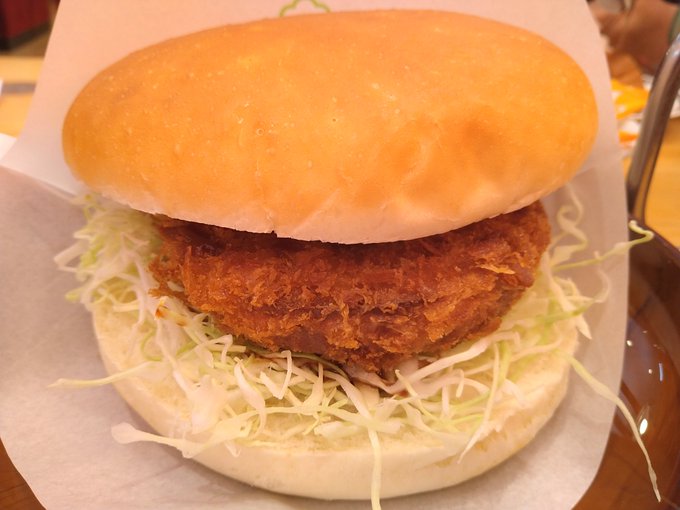 コメーダーで大豆ハムカツバーガー。(゜д゜)ウマー! 