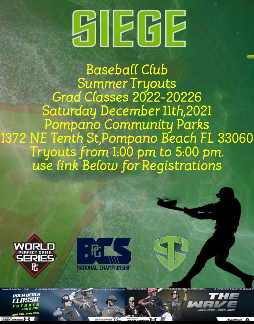 Siege_Baseball's tweet photo. Siege Baseball Club Summer Tryouts use link below for registrations https://t.co/rdRIxmO5sU https://t.co/dV2wI9iPIm