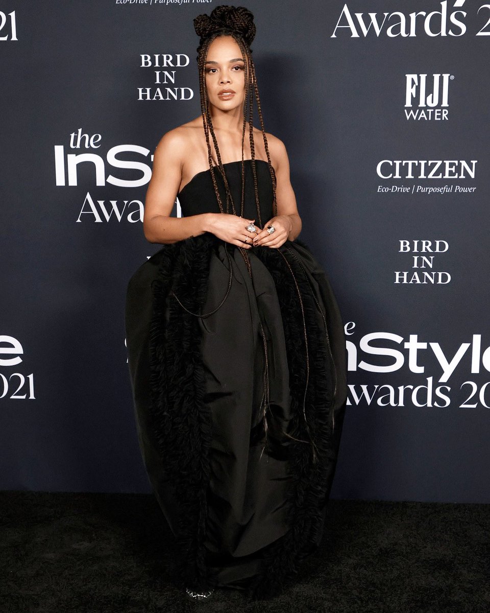 The stunning @TessaThompson_x in Siriano last night at the #InStyleAwards @InStyle