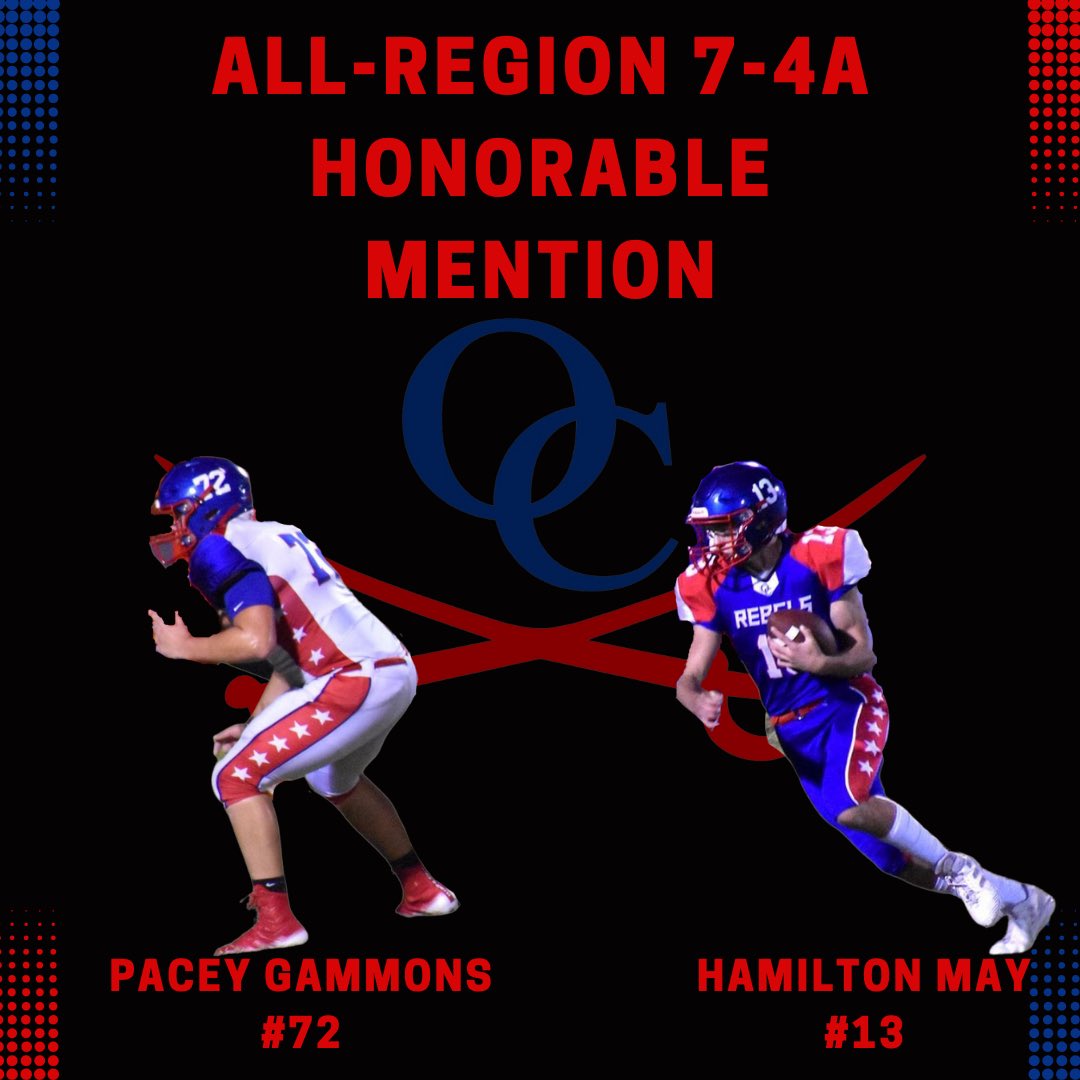ObionFB's tweet photo. We are going to release our All-Region players over the next two weeks. We will start with two sophomores who earned honorable mention All Region. Congrats to Pacey Gammons and Hamilton May. Very bright futures ahead for these two! #DominateTheDay https://t.co/LKOeSQeHXu