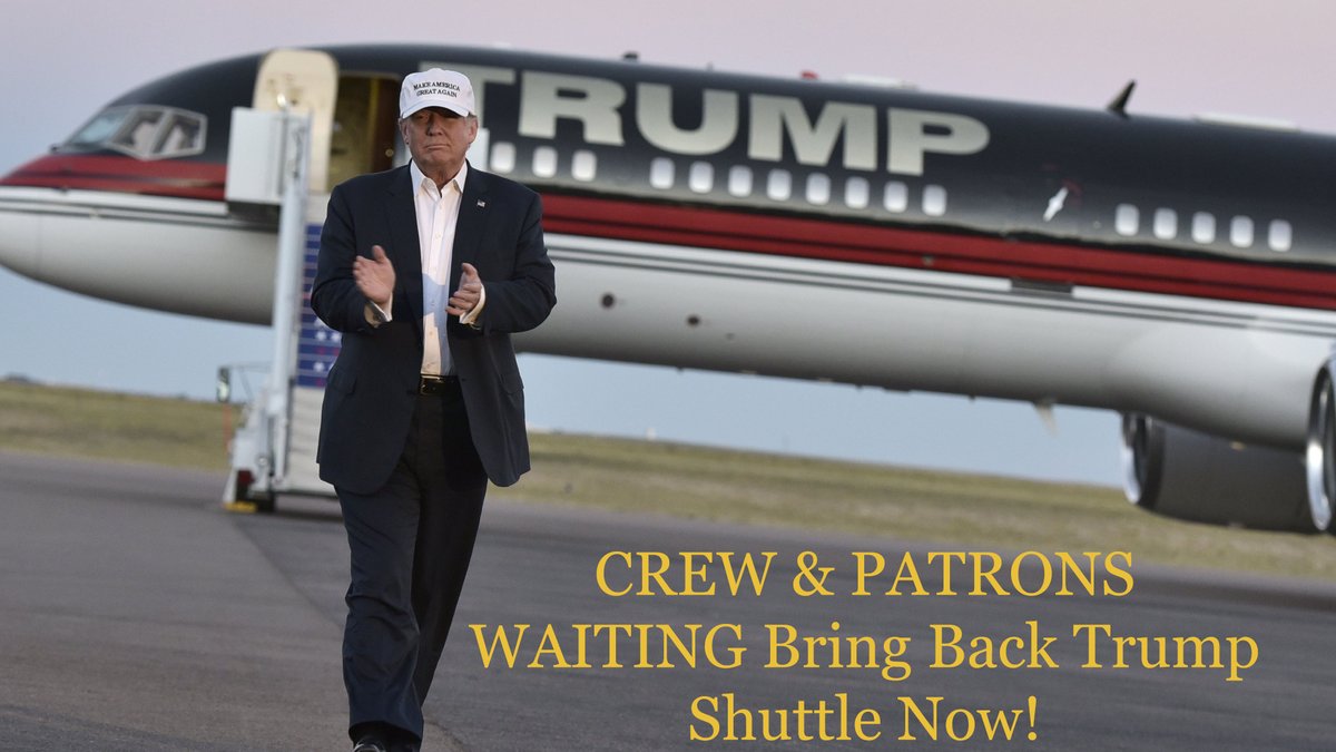 StrictlyHeavy's tweet photo. #Trumpshuttle #BringbackTrumpShuttleNOW #LetsGoBrandon. 📢ReTweet if you agree! @DonaldJTrumpJr @PapiTrumpo @EricTrump @MELANIATRUMP ReLaunch Trump Shuttle as a Patriot Vacation Charter - FBO to FBO. There is an entire company waiting! https://t.co/WpLaMDBjmo