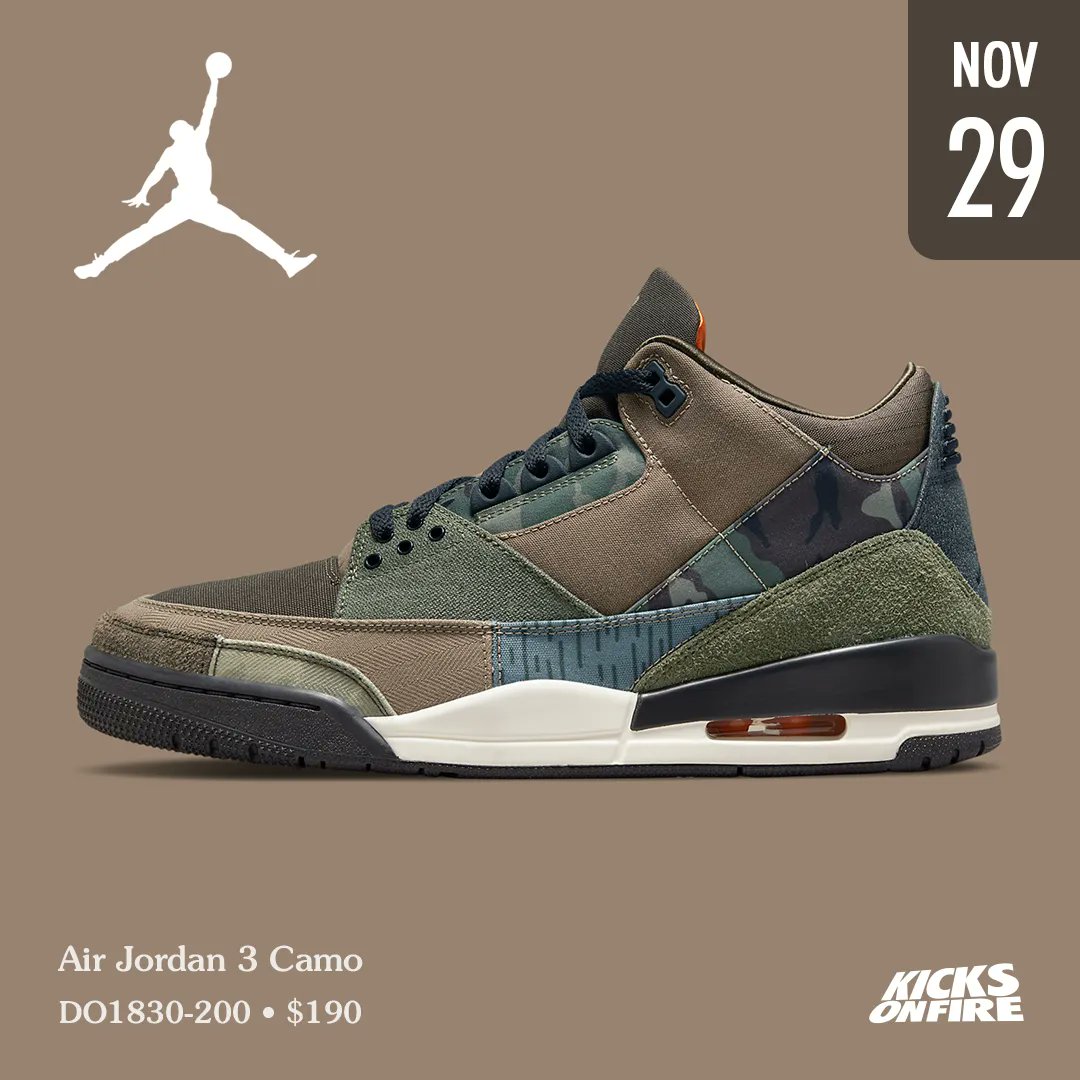 kicksonfire's tweet photo. Jordan 3 Camo, Ready for the war ? ⚔️ https://t.co/THLB3WTVIS