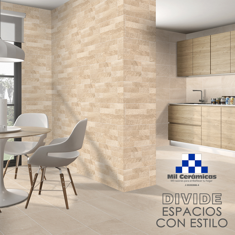 Esa columna o división que forma parte de la estructura de tu #Hogar y no es posible eliminarla, puede convertirse en el centro de atención si la revistes con un #Producto diferente, que destaque y a la vez se integre con los demás acabados y mobiliario. #MilIdeas #MilCerámicas