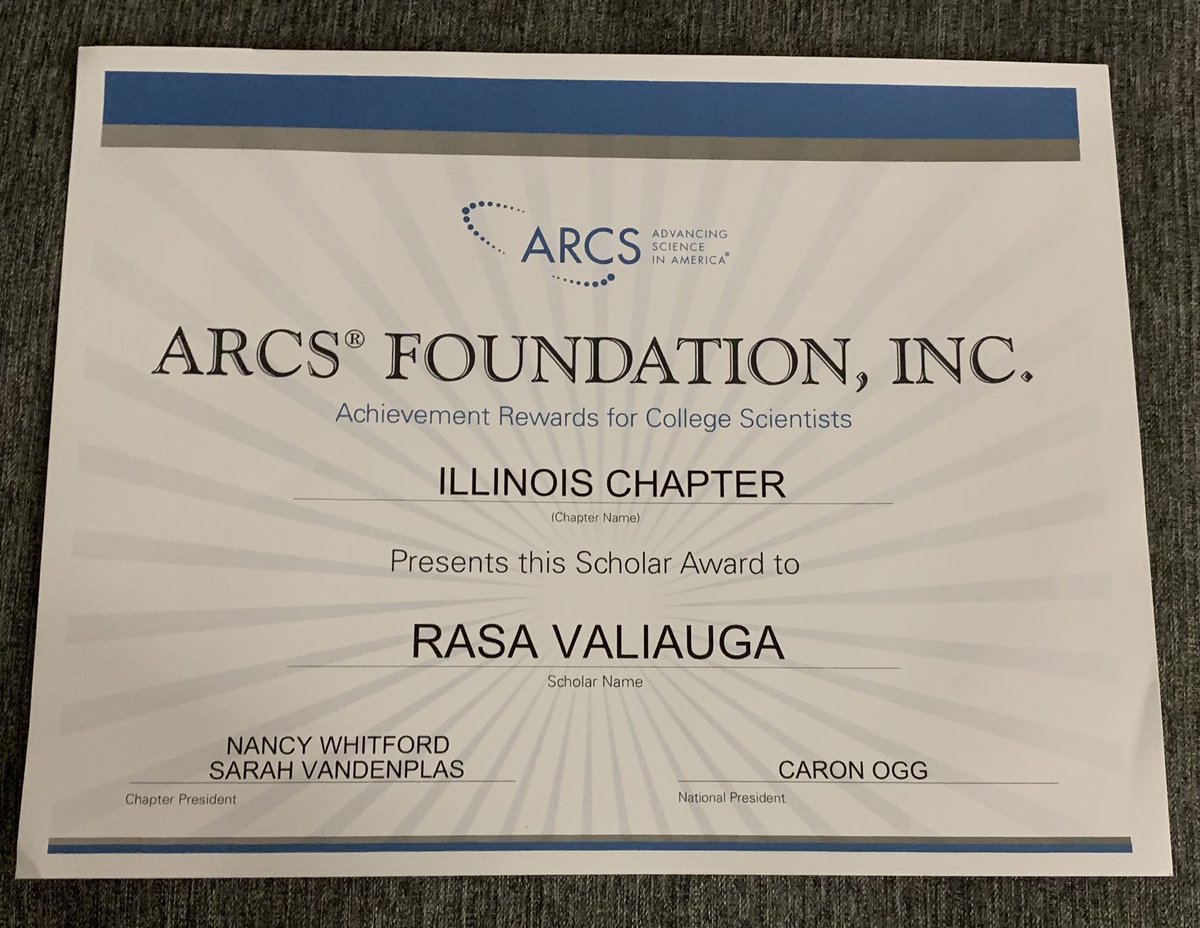 RasaValiauga's tweet photo. Humbled and honored to be selected as an ARCS Foundation Scholar. The privilege of being selected as an ARCS scholar comes with $7500 of discretionary funding per year up to three years. I feel truly blessed 🙏🏼 @LoyolaMDPhD @ARCSIllinois @EdcampbellLab https://t.co/987RHDzoeC
