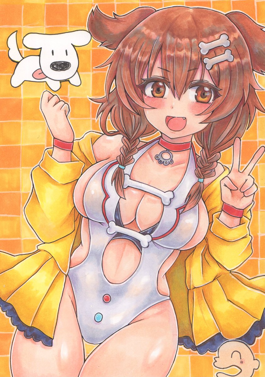 ころさんのイラストやっと完成した🥐😎✌️✨ コピックで塗ってスキャンしました(^O^)

 #できたてころね 