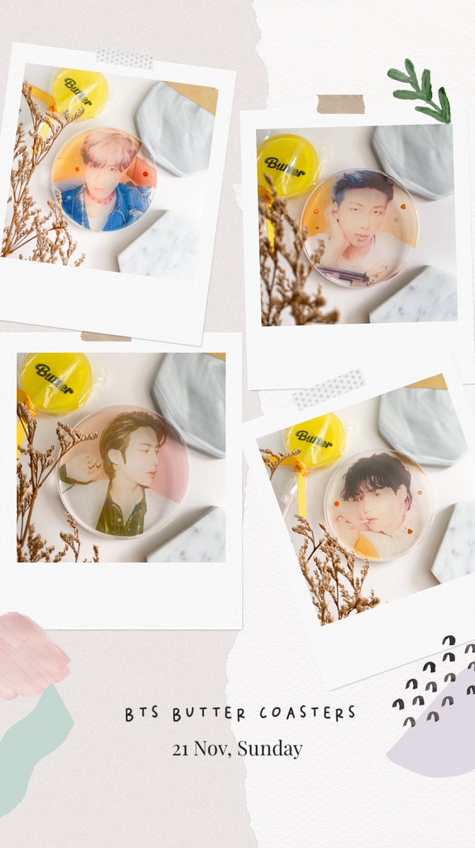 that_goodfeelin's tweet photo. ✨D-3✨
BTS Butter Resin Coasters 🧈
21 Nov, Sun | Shop will go live in 3 days time! 🥰
#bts #btsarmy #btscoaster #btsfanart #btsshop #BTSButter https://t.co/FZDZ4IzGON