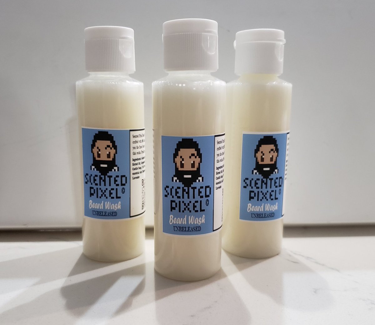 TheScentedPixel's tweet photo. We've been quiet lately ...

We've been in the lab 🧠👨🏽‍🔬🧠 testing new products to further empower you all 🧔🏽🗡 now we can show you some of the products that are near release.

1. Butter/Wax Tool
2. Beard Wash
3. Stache Wax

More info on each is below, including release dates 🗓 https://t.co/9N72Naw2AG