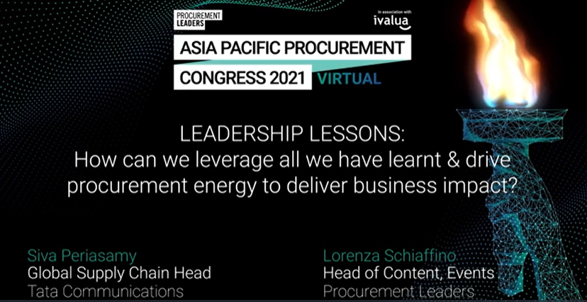 ProcurementLDRS's tweet photo. Learning from our leaders with Siva Periasamy, Global Supply Chain Head at @tata_comm #PLAPPC https://t.co/I1CYAfdmQ8