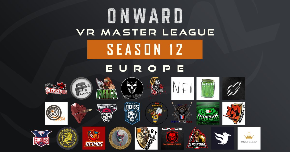 This season, there are currently 25 active European teams! Meet the crew👇

If you're looking for a team, many here and others are recruiting🔥
🌐vrml.gg/onward
🗣️discord.gg/jXEjffwx5P
<a href="/BeginnersVR/">BeginnersVR</a> <a href="/VikingsVR/">VikingsVR</a> <a href="/DeadlogicVR/">[DL]DeadLogic</a> <a href="/PhantomsVRTeam/">Phantoms Esports 👻</a> <a href="/LinkupVR/">LINKUP VR</a> <a href="/VRLoyalDogs/">VR Loyal Dogs</a>