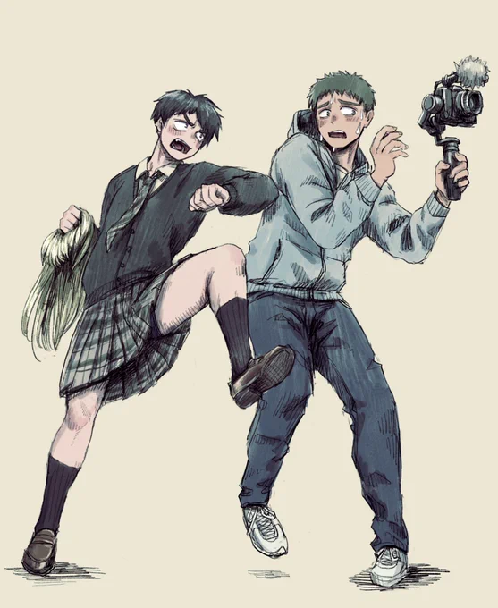 女装配信してるDK YouTuberと無理矢理撮影スタッフやらされてる幼馴染。 