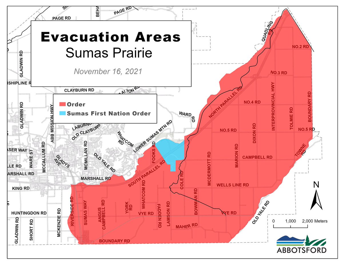 City_Abbotsford's tweet image. !!! EMERGENCY UPDATE: The Cit The City of Abbotsford is issuing an immediate &amp;amp; urgent notice to all residents that did not yet evacuate Sumas Prairie to evacuate immediately. Conditions within tSumas Prairie within the last hour have escalated &amp;amp; pose a significant risk to life.