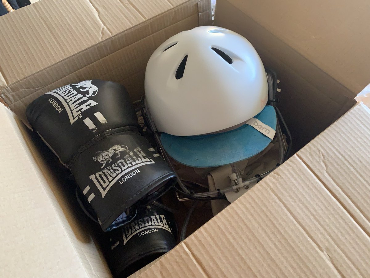 All boxed up  &amp; proud my helmet and gloves now part of a collection #nationalmaritimemuseum after sailing the Atlantic Ocean by breath #Atlantic  #history #disabledsailing
