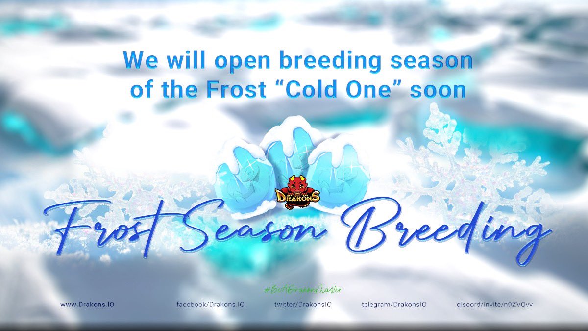 my_rachelle's tweet photo. Hey #DrakonMasters We bet you didn’t see this coming 😊 the “Cold One” FROST DRAKONS will 🔜 have its one-time breeding season. @DrakonsIO ❄️❄️❄️

@coinkit_ com 1 300 DGB #BeADrakonMaster https://t.co/5FjP2JCt5D