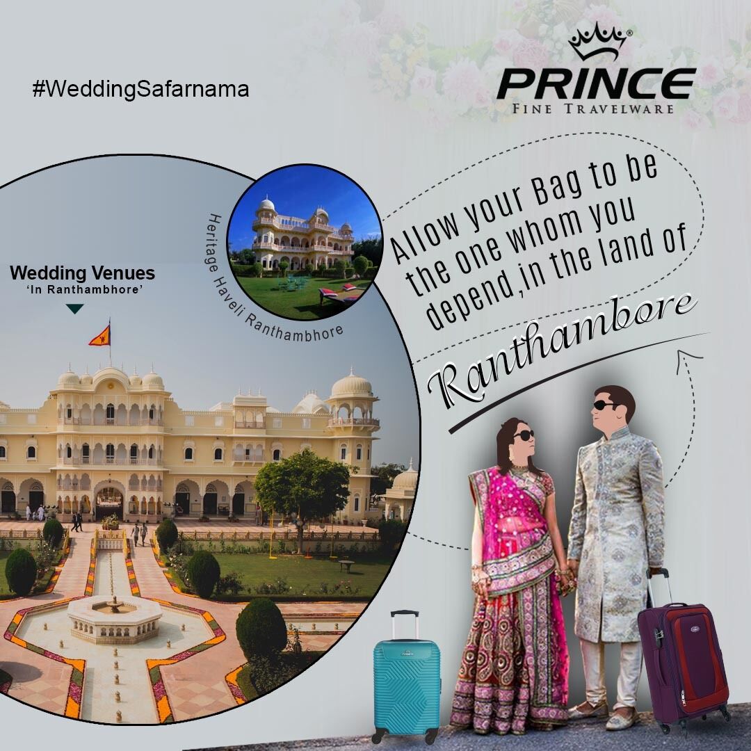 PrinceTravelbag's tweet photo. Ranthambore is one of the best wedding destinations in India. 
.
.
Go ahead and celebrate your most awaited day in this abode of nature, in the most elegant way!

#WeddingSafarnama #weddingIndia #ranthambore #rajasthan #weddingdestination #travelbag #luggage #princetravelbag https://t.co/srDWa63XBx