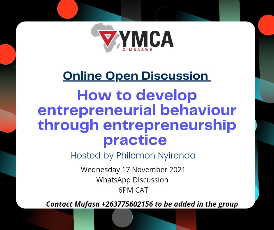 ymca_zimbabwe's tweet photo. Click the link to join.
https://t.co/nzNHb79BTs
#2063OurAgenda
#Entreprenuership
#AfricanRealities
@Africa_YMCA @SAYWHATOrg @YCareInt @NAYOZimbabwe @WCOZIMBABWE @StarfmZimbabwe @enterprise_her @EntrepreneurOrg @YetTrust @YouthEngageInfo @zimyouthcouncil @Y4pdZ @Youth4SDGsZim https://t.co/4v0BTbqBwN