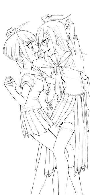 女同士の絡み苦手な方いたらごめんなさい。めっちゃ上手くかけたから見てほしい。色塗るの気が遠くなる…ふぅ。

閉じ込められてるシチュなので百合っぽいけど百合ではないです。 