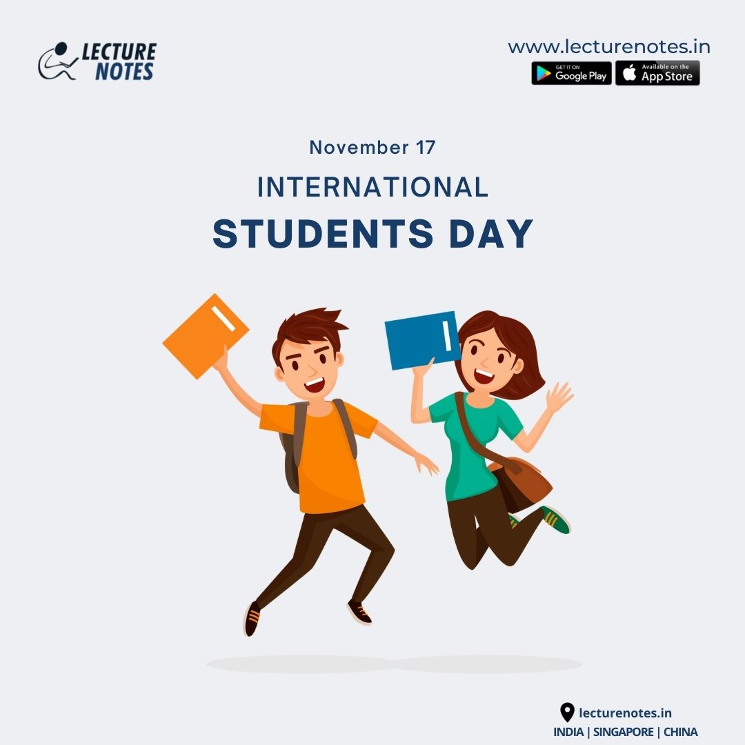 LectureNotesIN's tweet photo. It is important to be a good student but it is priceless and more important to be a good person. So keeping that in mind LectureNotes wishes happy International Students Day.
#InternationalStudentsDay #StudentsDay2021 #LectureNotes #LectureRoom https://t.co/lDNRvxo3aG