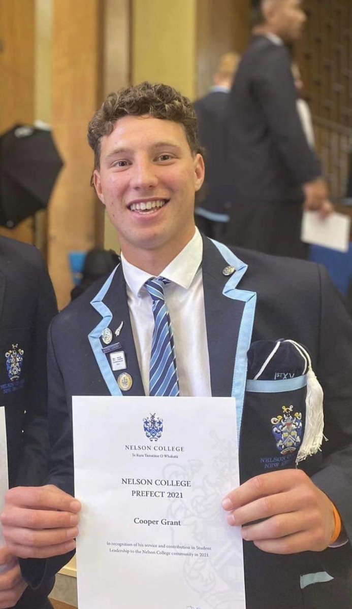CooperGrantNZ's tweet photo. Great way to finish 5 years of High School, as a Prefect at #NelsonCollege https://t.co/eeVHhF3WtX