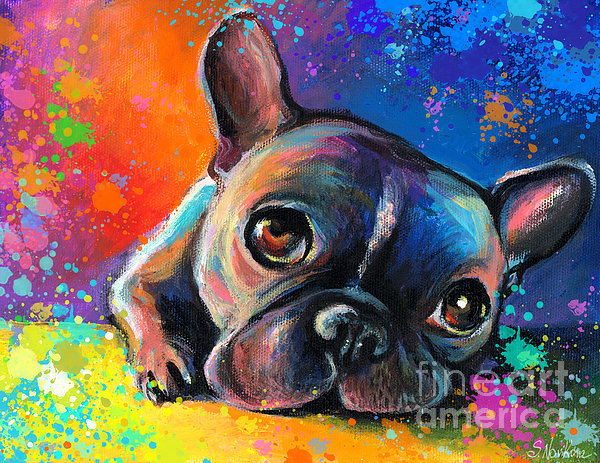 Artjoy's tweet photo. New artwork for sale! - "Whimsical Colorful French Bulldog " - https://t.co/qxJN1IFPp5 @fineartamerica https://t.co/sIPmCMNt5x