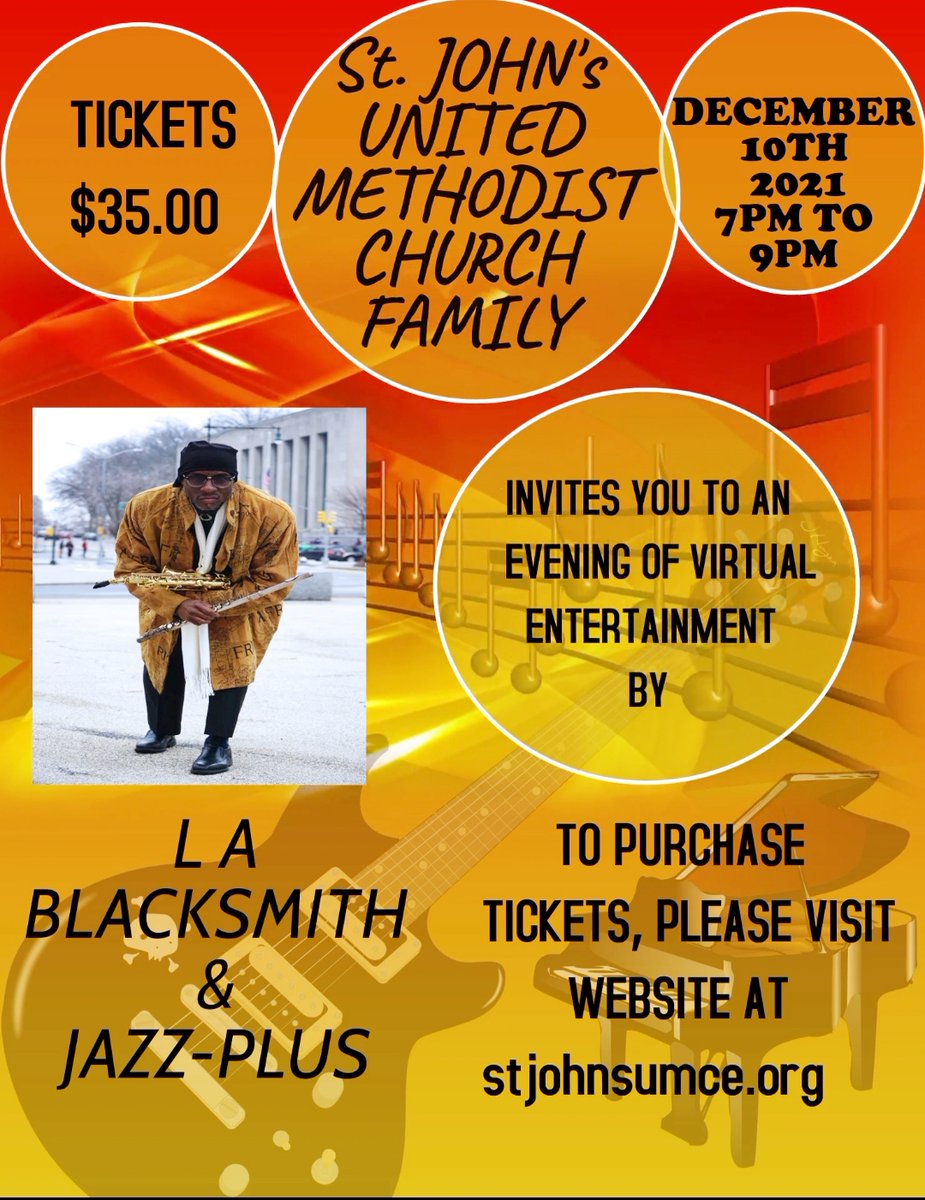 BLACKSMITHL's tweet photo. L A &amp; JAZZ-PLUS VIRTUAL CONCERT FOR ST JOHN's UMC - https://t.co/5CTxOFgZoo https://t.co/tVrCw4NeP8