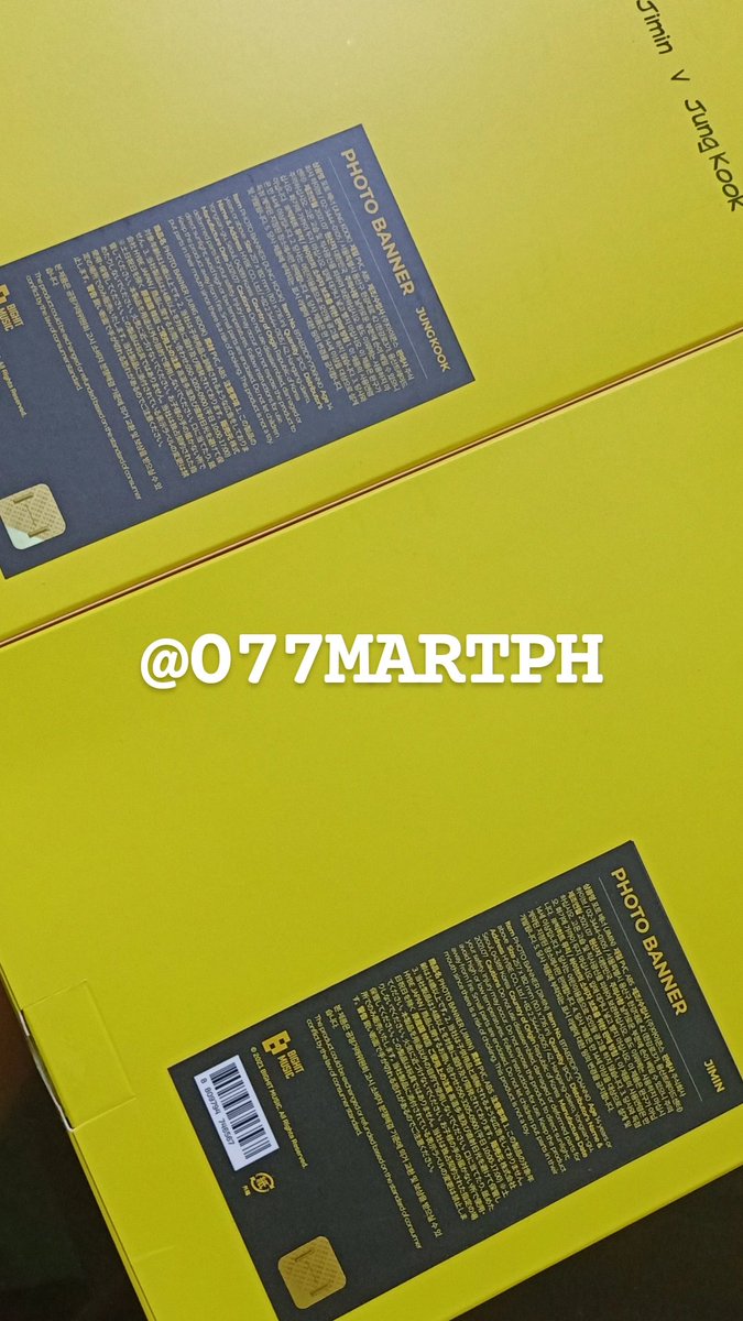 077MARTPH's tweet photo. #077PHProofs : 1 Jimin and 1 Jungkook butter photo banner sold! Maraming salamat po sa tiwala and sa pagbili sa shop!! 🥺🙏 https://t.co/7p9veKAUWV