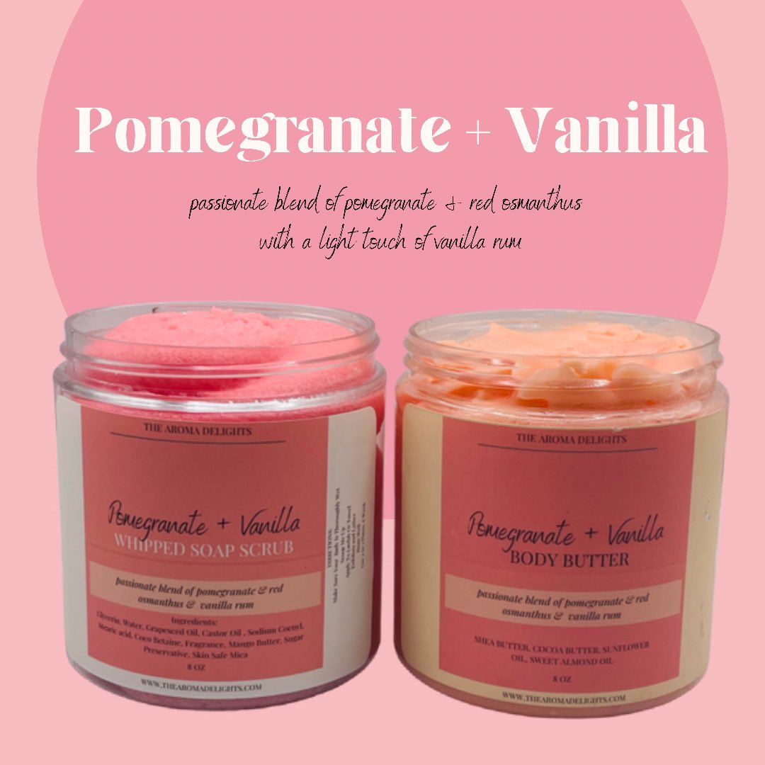 Aroma_Delights's tweet photo. @themonaleo Hi there! I’m Ashley and I make body butters, whipped soaps, body scrubs, body oils and more that you are guaranteed to love!
⠀
Upgrade your body care routine and shop https://t.co/duDT634B5b https://t.co/x6u9Aq4BLX