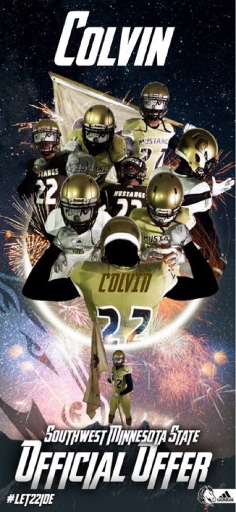 JaydenColvin's tweet photo. I’m blessed to receive my first scholarship offer from @OGMacDC of SMSU. All glory to GOD. I want to thank every coach who has helped me on my journey. @AyalaFootball @CoachCdrgrn @CoachParks72 @ttp_athletics @CoachCal19 @barry1050 @PTPSPORTSGYM https://t.co/3uPBB9Nuja